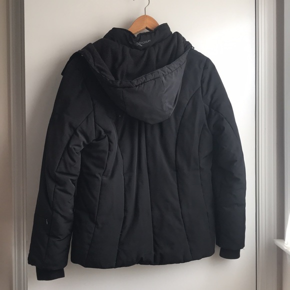 ZeroXposur Hooded Down Jacket Gadget Pockets Removable Hood Fleece Lined Small - Picture 10 of 14